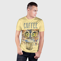 Футболка спортивная мужская Owls like coffee, цвет: 3D-принт — фото 2