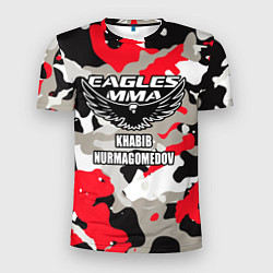 Мужская спорт-футболка Khabib Nurmagomedov: Red Camo