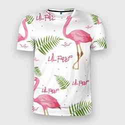 Футболка спортивная мужская Lil Peep: Pink Flamingo, цвет: 3D-принт