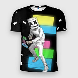 Футболка спортивная мужская Marshmello 80's, цвет: 3D-принт