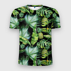 Мужская спорт-футболка Цветущие ананасы
