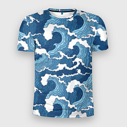 Мужская спорт-футболка Морские волны графика