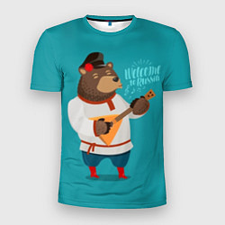 Мужская спорт-футболка Welcome to Russia - bear