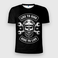Футболка спортивная мужская Live to ride - ride to live, цвет: 3D-принт
