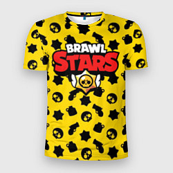 Футболка спортивная мужская Brawl Stars: Yellow & Black, цвет: 3D-принт