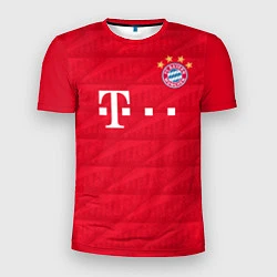 Футболка спортивная мужская FC Bayern: Lewandowski Home 19-20, цвет: 3D-принт