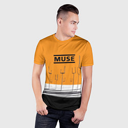 Футболка спортивная мужская Muse: Orange Mood, цвет: 3D-принт — фото 2