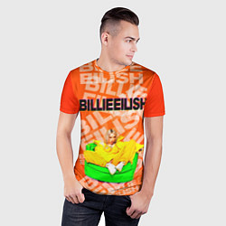 Футболка спортивная мужская Billie Eilish: Orange Mood, цвет: 3D-принт — фото 2