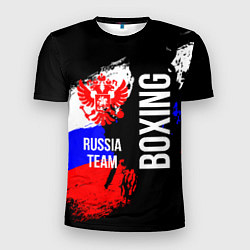 Мужская спорт-футболка Boxing Russia Team и герб РФ