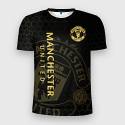 Футболка спортивная мужская Манчестер Юнайтед - team coat of arms, цвет: 3D-принт