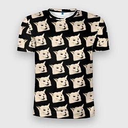 Мужская спорт-футболка Woman yelling at cat
