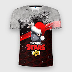 Мужская спорт-футболка Новогодний BRAWL STARS CROW
