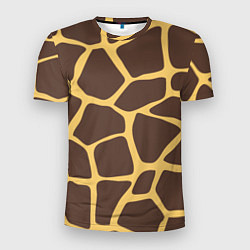 Футболка спортивная мужская Окрас жирафа, цвет: 3D-принт
