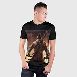 Футболка спортивная мужская Sekiro shadows die twice, цвет: 3D-принт — фото 2
