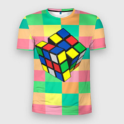 Футболка спортивная мужская Кубик Рубика, цвет: 3D-принт