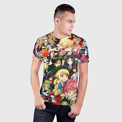 Футболка спортивная мужская Аниме коллаж, цвет: 3D-принт — фото 2