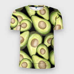 Мужская спорт-футболка Avocado background