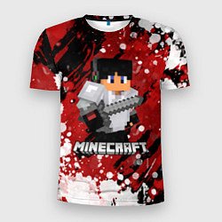 Мужская спорт-футболка Minecraft Майнкрафт