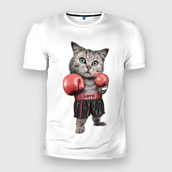 Футболка спортивная мужская Кот боксёр, цвет: 3D-принт