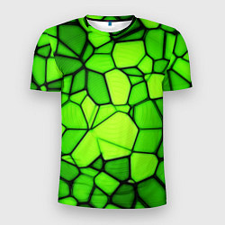 Футболка спортивная мужская Зеленая мозаика, цвет: 3D-принт