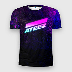 Футболка спортивная мужская ATEEZ neon, цвет: 3D-принт