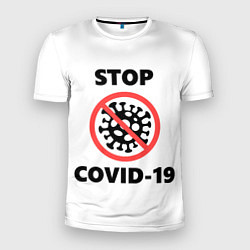 Мужская спорт-футболка STOP COVID-19