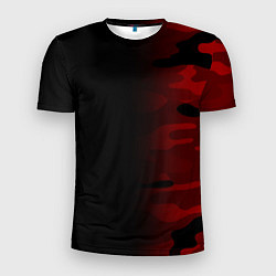 Футболка спортивная мужская RED BLACK MILITARY CAMO, цвет: 3D-принт
