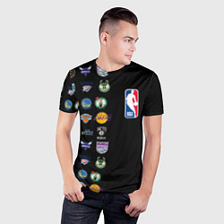 Футболка спортивная мужская NBA Team Logos 2, цвет: 3D-принт — фото 2