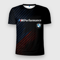 Футболка спортивная мужская BMW PERFORMANCE, цвет: 3D-принт