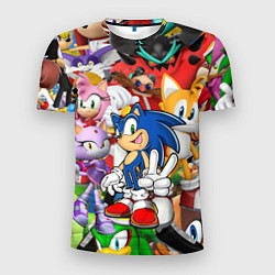Мужская спорт-футболка Sonic ПЕРСОНАЖИ