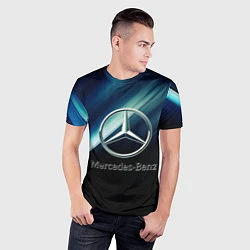 Футболка спортивная мужская Mercedes, цвет: 3D-принт — фото 2