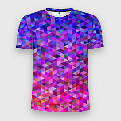 Мужская спорт-футболка Треугольники мозаика пиксели