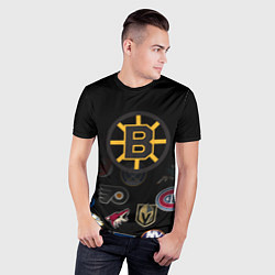 Футболка спортивная мужская NHL Boston Bruins Z, цвет: 3D-принт — фото 2