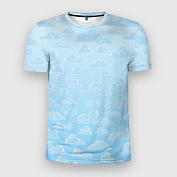 Мужская спорт-футболка Очень светлые голубые облака