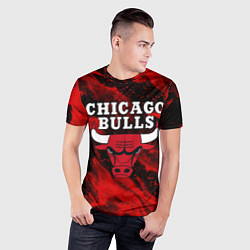Футболка спортивная мужская CHICAGO BULLS, цвет: 3D-принт — фото 2