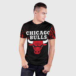 Футболка спортивная мужская CHICAGO BULLS, цвет: 3D-принт — фото 2