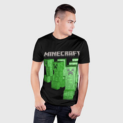 Футболка спортивная мужская MINECRAFT CREEPER, цвет: 3D-принт — фото 2