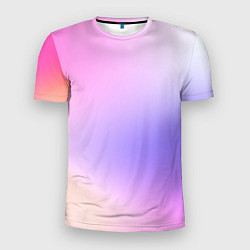 Мужская спорт-футболка Светлый градиент розовый мода