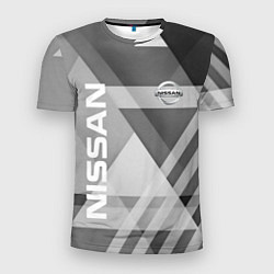 Футболка спортивная мужская NISSAN, цвет: 3D-принт
