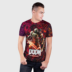 Футболка спортивная мужская Doom Eternal Дум Этернал, цвет: 3D-принт — фото 2