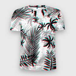 Футболка спортивная мужская ПАЛЬМЫ TROPICAL GLITCH, цвет: 3D-принт