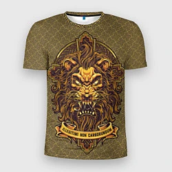 Мужская спорт-футболка Золотой лев на кресте