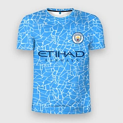 Футболка спортивная мужская Manchester City 2021 Home Kit, цвет: 3D-принт