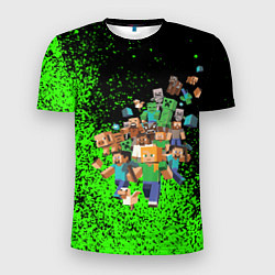 Футболка спортивная мужская Minecraft, цвет: 3D-принт