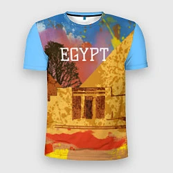 Футболка спортивная мужская Египет Пирамида Хеопса, цвет: 3D-принт