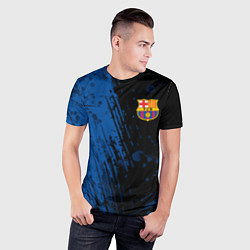 Футболка спортивная мужская FC Barcelona ФК Барселона, цвет: 3D-принт — фото 2
