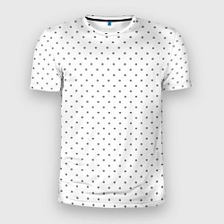 Мужская спорт-футболка Сердечки черные на белом