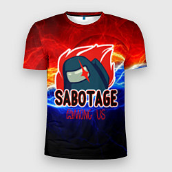Мужская спорт-футболка Among us sabotage