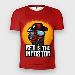 Мужская спорт-футболка Red Is The Impostor