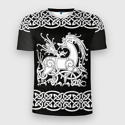 Мужская спорт-футболка Рингерике олень белый 3D